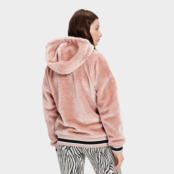 UGG KAILANI SHERPA HOODIE PINK - Picture 5 of 9